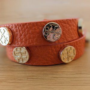 Tory Burch Double Wrap Logo Stud Bracelet